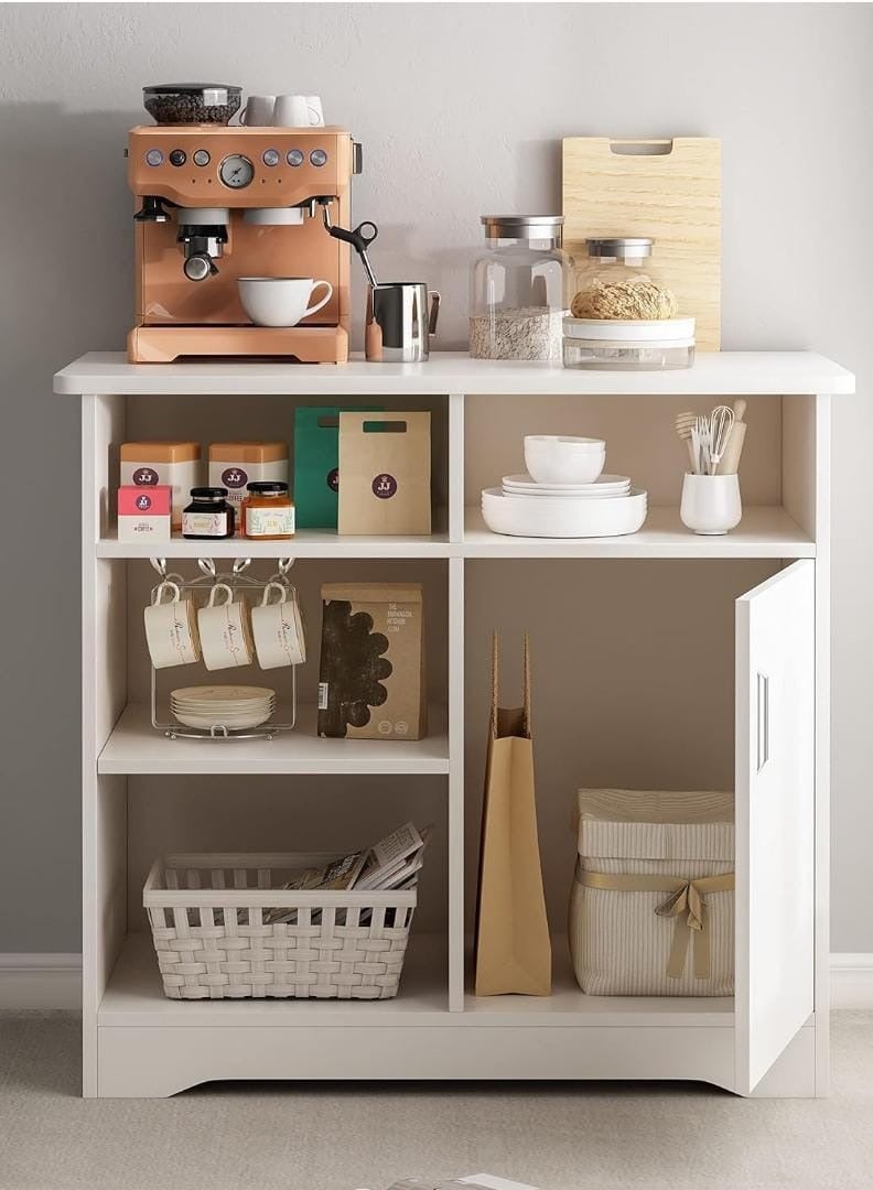 إكسبرت خزانة قهوة مع مساحة تخزين بوفيه جانبية عصرية درج كونسول  كبيرة لغرفة المعيشة أو المكتب EI-209 - Image 3